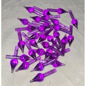Lot of 20 Vintage Plastic Christmas Light Bulb Covers Purple  Twist Flame